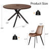 17 Stories Rohun 45.3"L Round Modern Kitchen Dining Table with 32.4"H ...
